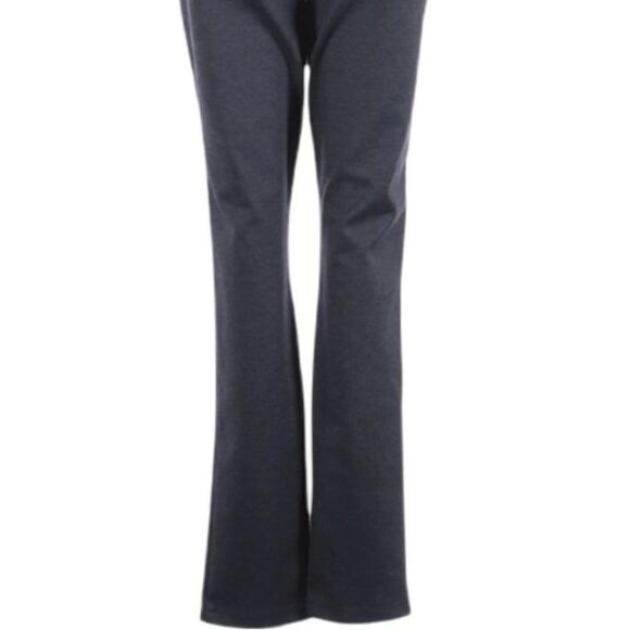 Andrew Marc Navy Gray Flecked High-rise Tapered Leg Flat Front Dress Pants Sz 8 - Picture 8 of 9
